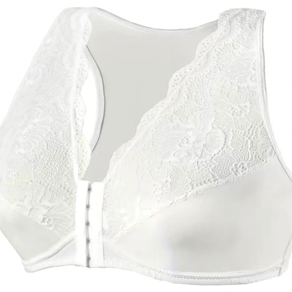 Plus Size 4X Floral Lacey Buckle Front Seamless Bra, Brand New - Picture 2 of 9